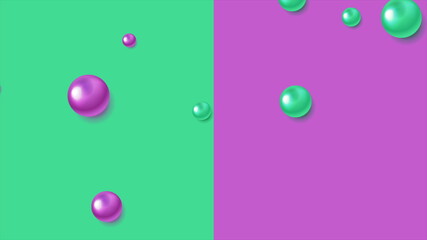 Abstract minimal contrast background with glossy 3d balls