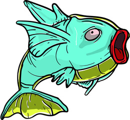 The illustration of fish vector