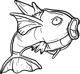 The illustration of fish vector