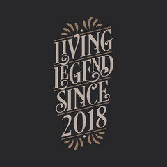 Living Legend since 2018, 2018 birthday of legend
