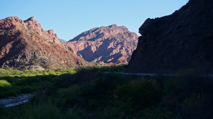 road through beautiful red stone landscape