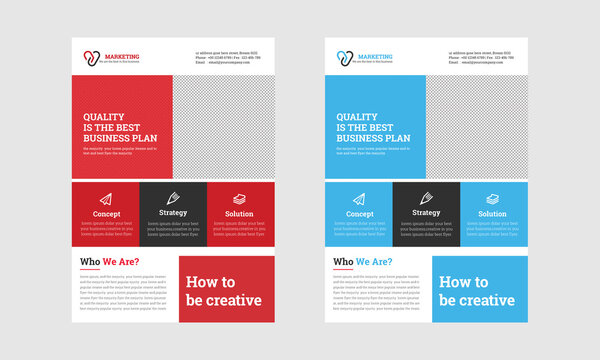 Modern business flyer design template Royalty Free Vector