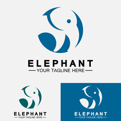 Fototapeta premium Elephant Logo Vector Illustrator Design Template