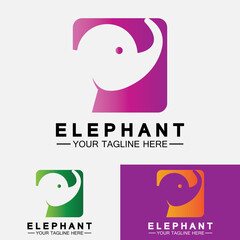 Elephant Logo Vector Illustrator Design Template