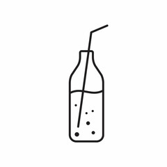 soda bottle icon illustration isolated symbol