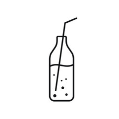soda bottle icon illustration isolated symbol