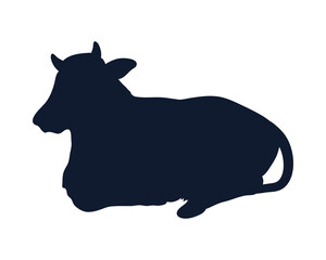 cow silhouette manger