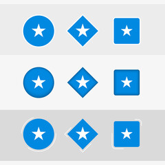 Somalia flag icons set, vector flag of Somalia.