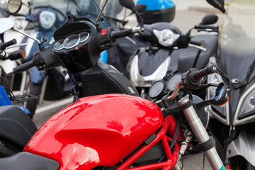 Fototapeta na wymiar Motorbikes for rent