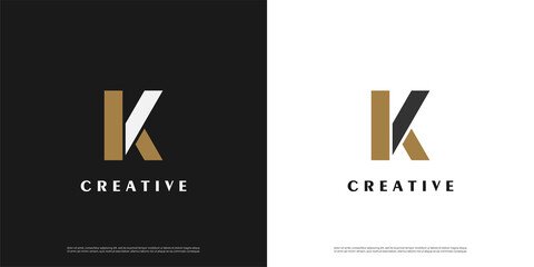 Letter K logo icon design template elements	