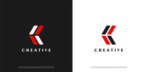 Letter K logo icon arrow design template elements	