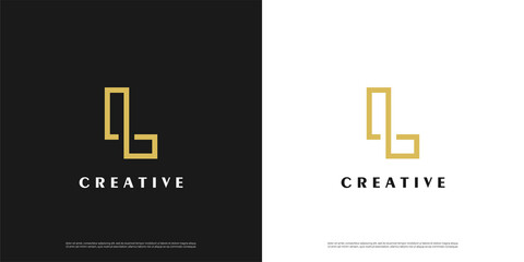 Letter L logo icon line design template elements	 - obrazy, fototapety, plakaty