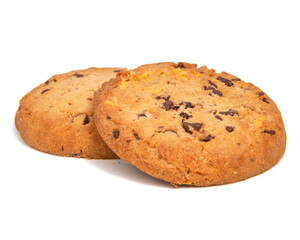 Cookies with chocolate american style food isolated on the white background