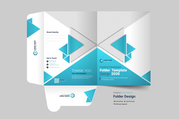 Presentation folder template for corporate Office  design, Folder design, cover for catalog, brochures 