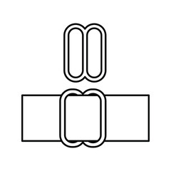 buckle icon. backpack buckle vector. vector illustration