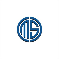 initials m s logo vector template