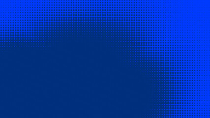 Dots halftone blue color pattern gradient texture with technology digital background. Dots pop art comics style with summer concept design.