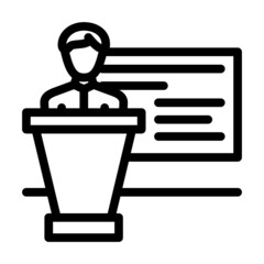 advisor business consultant line icon vector. advisor business consultant sign. isolated contour symbol black illustration