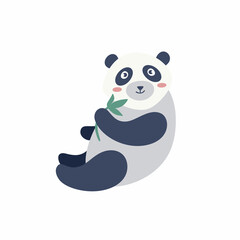 cute panda vector illustration for invitation, greeting card, poster