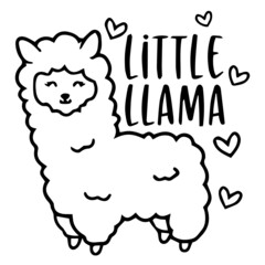 little llama logo inspirational quotes typography lettering design