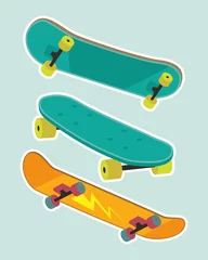 Gordijnen three skateboards sport © Gstudio