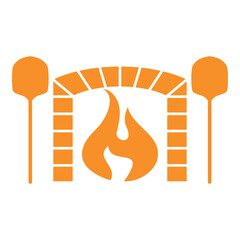 pizza cookware logo icon vector