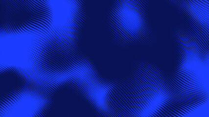 Abstract dot white blue wave gradient texture technology background.