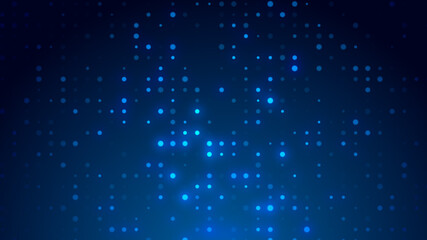 Obraz premium Abstract dot white blue pattern gradient texture technology background.