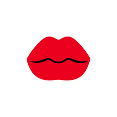 Sexy woman red lips, female beauty mouth
