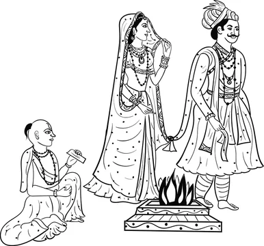 1,307 Indian Bride Sketch Images, Stock Photos & Vectors | Shutterstock