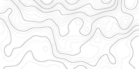 Topographic map background. Geographic line map with elevation assignments. Contour background geographic grid. Vector illustration. - obrazy, fototapety, plakaty