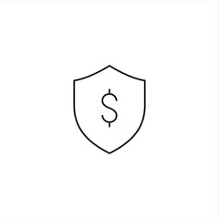 money guarantee single icon line style graphic design vector