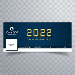 Obraz premium Celebration 2022 new year cover banner template