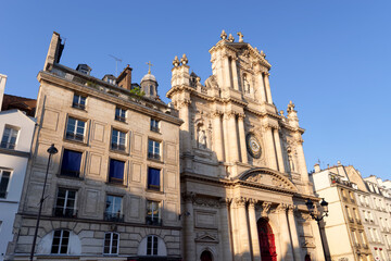 Fototapeta na wymiar Saint-Paul Saint-Louis church in the 4th arrondissement of Paris city