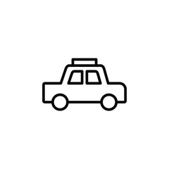 Cab, Taxi, Travel, Car, Transport Line Icon, Vector, Illustration, Logo Template. Suitable For Many Purposes.