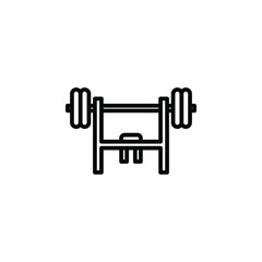 Gym, Fitness, Weight, Bodybuilding, Exercise Line Icon, Vector, Illustration, Logo Template. Suitable For Many Purposes.