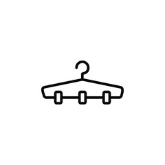 Clothes Hanger, Fashion, Store, Cloakroom, Clothing, Shop Line Icon, Vector, Illustration, Logo Template. Suitable For Many Purposes.
