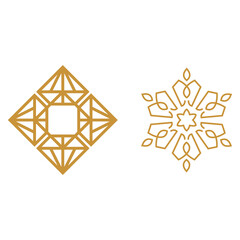mandala logo suitable for jewelry shop icon vector