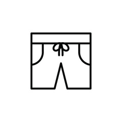 Shorts, Casual, Pants, Clothes, Fashion, Clothing Line Icon, Vector, Illustration, Logo Template. Suitable For Many Purposes.