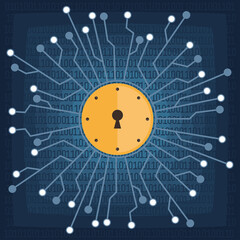 circuit and padlock hole