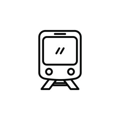 Transport, Locomotive, Train, Railway, Railroad Line Icon, Vector, Illustration, Logo Template. Suitable For Many Purposes.