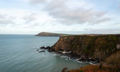 Sea and coastal cliffs near Fishguard