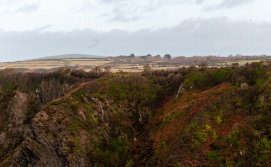 Sea and coastal cliffs near Fishguard