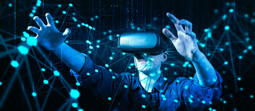 Metaverse Technologie -  virtuelle Realität 