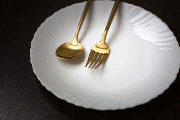 fresh and ripe blueberries on a spoon, a plate with berries