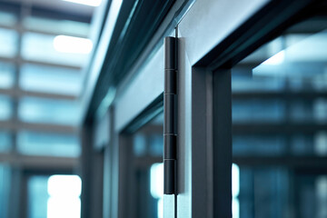 fragment aluminum folding door. photo with a copy-space. - 471861580