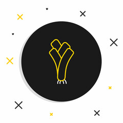 Line Leek icon isolated on white background. Colorful outline concept. Vector