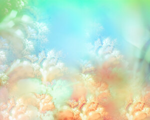 Airy and weightless abstract texture. Pastel colors, winter mood