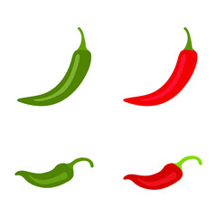 chili pepper icon, spicy vegetable sign, vector illustration