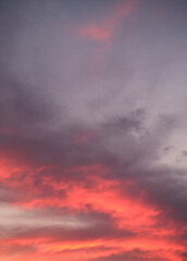 Colorful clouds at sunset